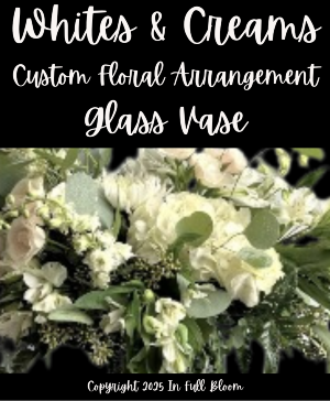 Custom - Glass Vase - Whites & Creams Custom - Glass Vase