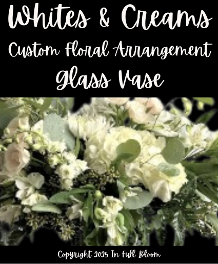 Custom - Glass Vase - Whites & Creams Custom - Glass Vase