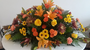 Custom Half Spray Casket Spray