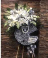CUSTOM LAS VEGAS RAIDERS HELMET FUNERAL FOOTBALL H SPRAY 