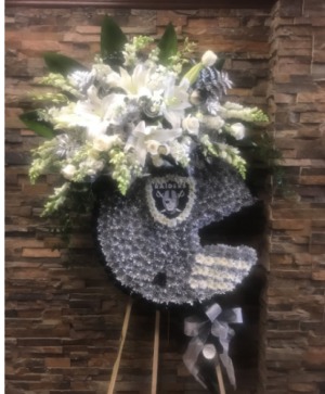 CUSTOM LAS VEGAS RAIDERS HELMET FUNERAL FOOTBALL H SPRAY 