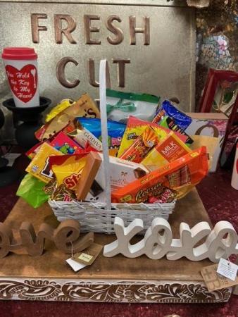 Custom Made Candy & Junk Food Baskets Basket in Canon City, CO | TOUCH OF LOVE FLORIST AND WEDDINGS