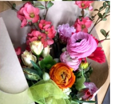 Custom  wrapped bouquet medium size