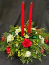 Customized Christmas centrepiece With candles 