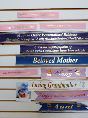 Customized Ribbons in Ocala, FL | Artistic Flowers Of Ocala Customized Ribbons in Ocala, FL | Artistic Flowers Of Ocala