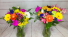 Splash of colour Hand tied assorted flowers in vase