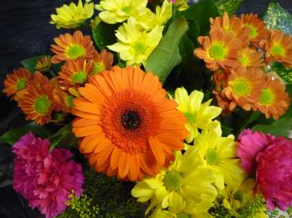 Fresh Flowers, wrapped as a cut flower Bouquet