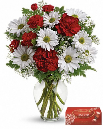 Cute As A Button /Valentines fresh arrangement