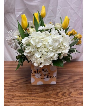 Cute as can Bee  Spring Signature Arrangement 