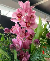 Cymbidium Orchid Arrangement Vase Arrangement