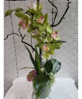 Cymbidium orchid Silk arrangement 