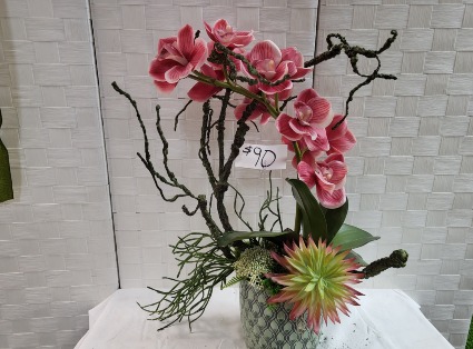 Cymbidium orchid Silk centerpiece