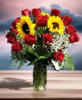 Roses and Sunflowers 