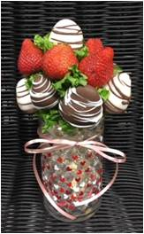 D.) Cylinder Vase Chocolate Covered Strawberries