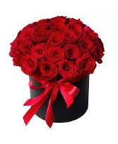 Valentine's 48 red roses black box 