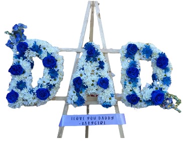 "DAD" Tribute Flower Letters in Lancaster, CA | GONZALEZ FLOWER SHOP