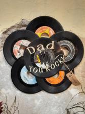 Dad you rock record wall hanging  