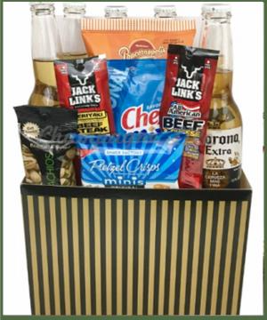 Dad's Favorite Beer and Snack Basket