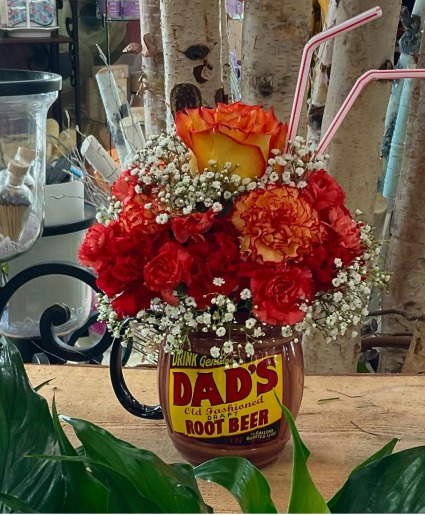 DAD'S FAVORITE BEVERAGE  VIBRANT FLOWERS 