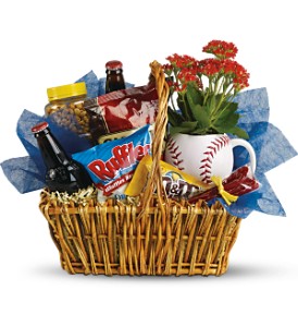 Dad's Play Baseball Basket in Bryan, OH | Farrell's Lawn & Garden and Flowers Dad's Play Baseball Basket in Bryan, OH | Farrell's Lawn & Garden and Flowers
