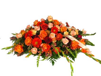 Daisy High Magic Memorial Casket Spray