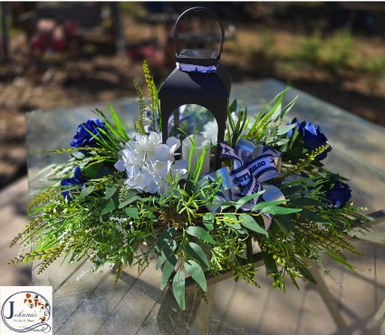 Dallas Cowboy Theme Lantern Silk Arrangement 