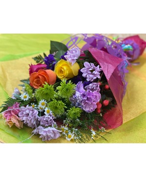 Bright Wrapped Bouquet 