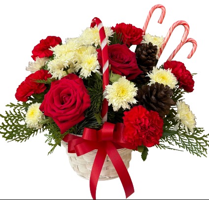 Dancing Candy Cane ` Basket