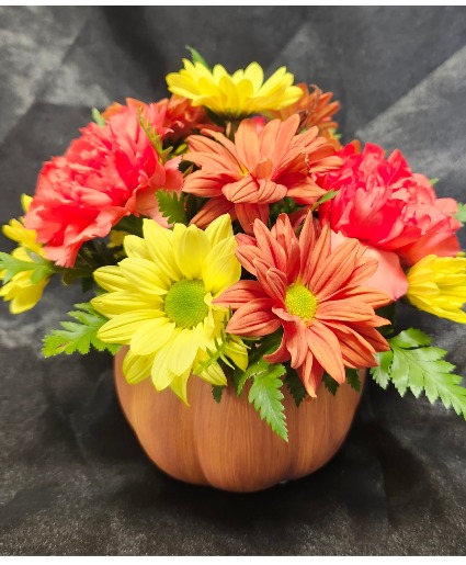 Perfect Pumpkin Flower Arrangment