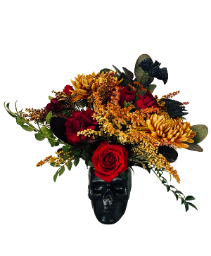 Dark and Moody Halloween Skull Arrangement