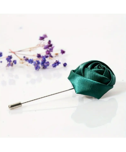 Dark Green Rose Lapel Pin