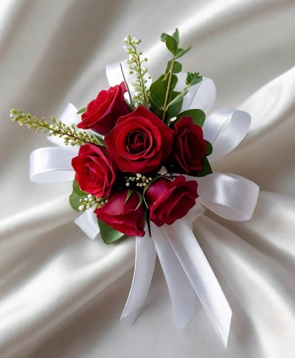 Dark Red Corsage 