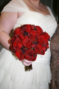 Dark Red Roses Hand Tied Bouquet