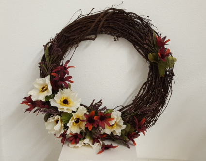 One of a Kind Dark stain wreath Silk wreath