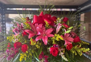 Darked Toned Casket Spray  