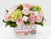 DARLING BABY GIRL BOUQUET BABY GIRL ARRANGEMENT