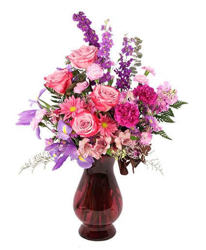 Pink & Purple Mixed Daisy Bouquet – Flower Arrangements – USA delivery -  Heart & Thorn USA