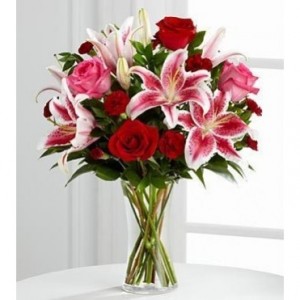 Darling Rose & Lily Bouquet Rose Arrangement