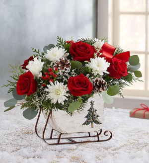 Dashing Through the Snow Sleigh in Oakdale, NY | POSH FLORAL DESIGNS INC. Dashing Through the Snow Sleigh in Oakdale, NY | POSH FLORAL DESIGNS INC.
