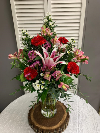 Date in the Garden Arrangement Tall Vase Arrangement