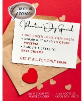 Crust Pizzeria Date Night Special!  Package