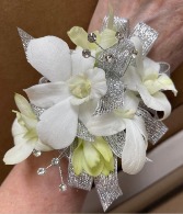 Davis Floral White Orchids with Bling 