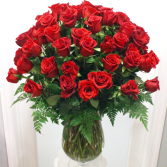 Dazzling 100 Long Stem Red Roses 