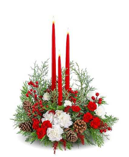 Dazzling Candlelit Night Flower Arrangement