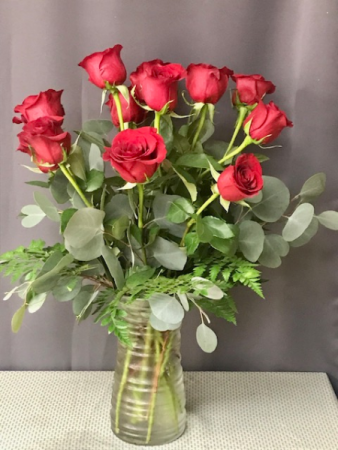 Dazzling Dozen Dozen Roses Arrangement in Brandon, FL - WHIDDEN FLORIST