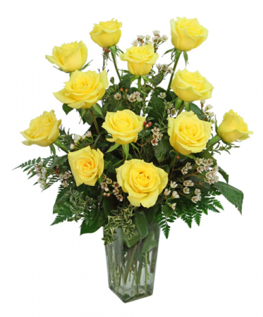 Dazzling Dozen Yellow Roses  