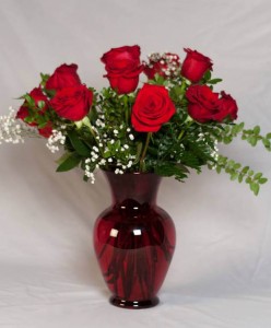 Radiant Ruby Roses 18 RED ROSES