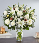 Dazzling Winter Wonderland Flower Arrangement Vase Arrangement