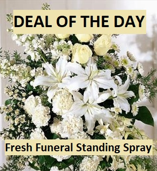 Deal of the Day Fresh Funeral Standing Spray in Ventura, CA | Mom And Pop Flower Shop