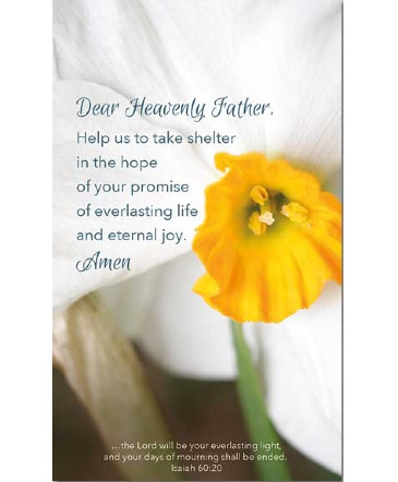 Dear Heavenly Father Prayer Card Add-on in Croton On Hudson, NY | Marshall's at Cooke's Flowers